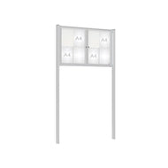Twin-Door Legacy Display Board with Upright Posts