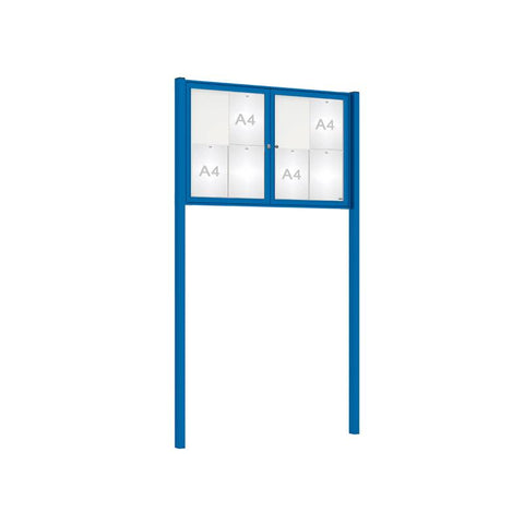 Twin-Door Legacy Display Board with Upright Posts