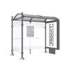 District Polished Steel Bus Shelter