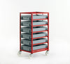 Versatile Mobile Tray Rack with Trays
