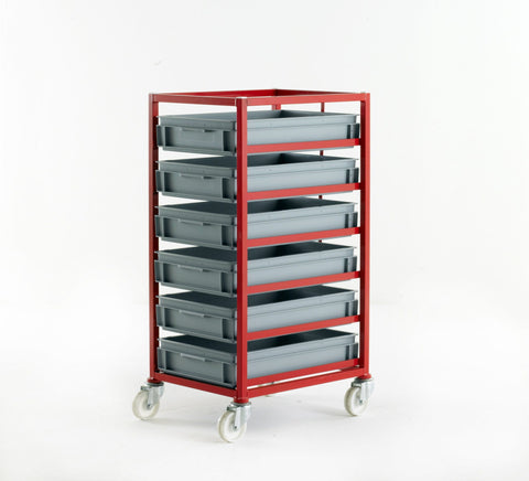 Versatile Mobile Tray Rack with Trays