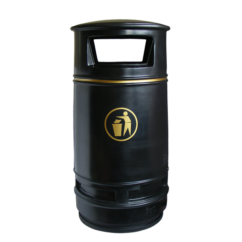 Ground Mountable Litter Bin - 90 Litre