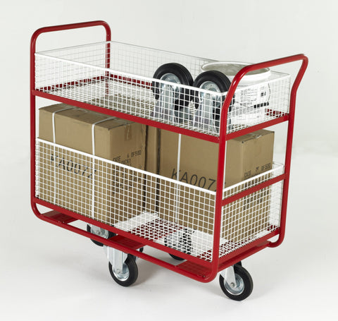 Distribution Trolley with Optional Hook on Basket