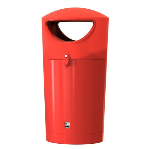 Metro Round Hooded Litter Bin - 120 Litre