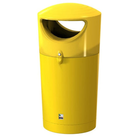 Metro Round Hooded Litter Bin - 120 Litre