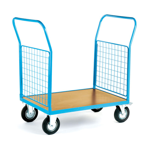 Veneer Platform Trolley with Mesh Sides
