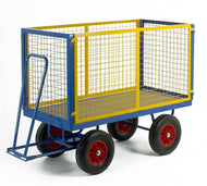Turntable Trailers with Mesh Cage Supports