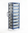 Mobile Tray Rack Complete with Box Trays