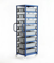 Mobile Tray Rack Complete with Box Trays