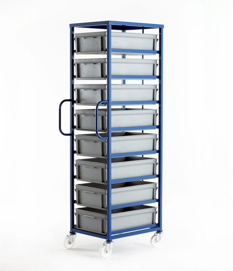 Mobile Tray Rack Complete with Box Trays