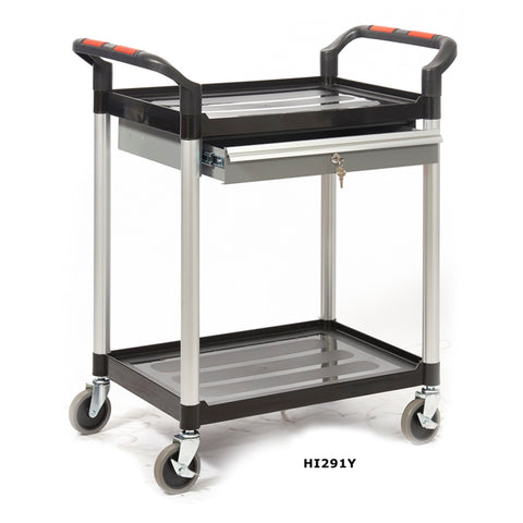 Proplaz Shelf Trolley with Steel Drawers