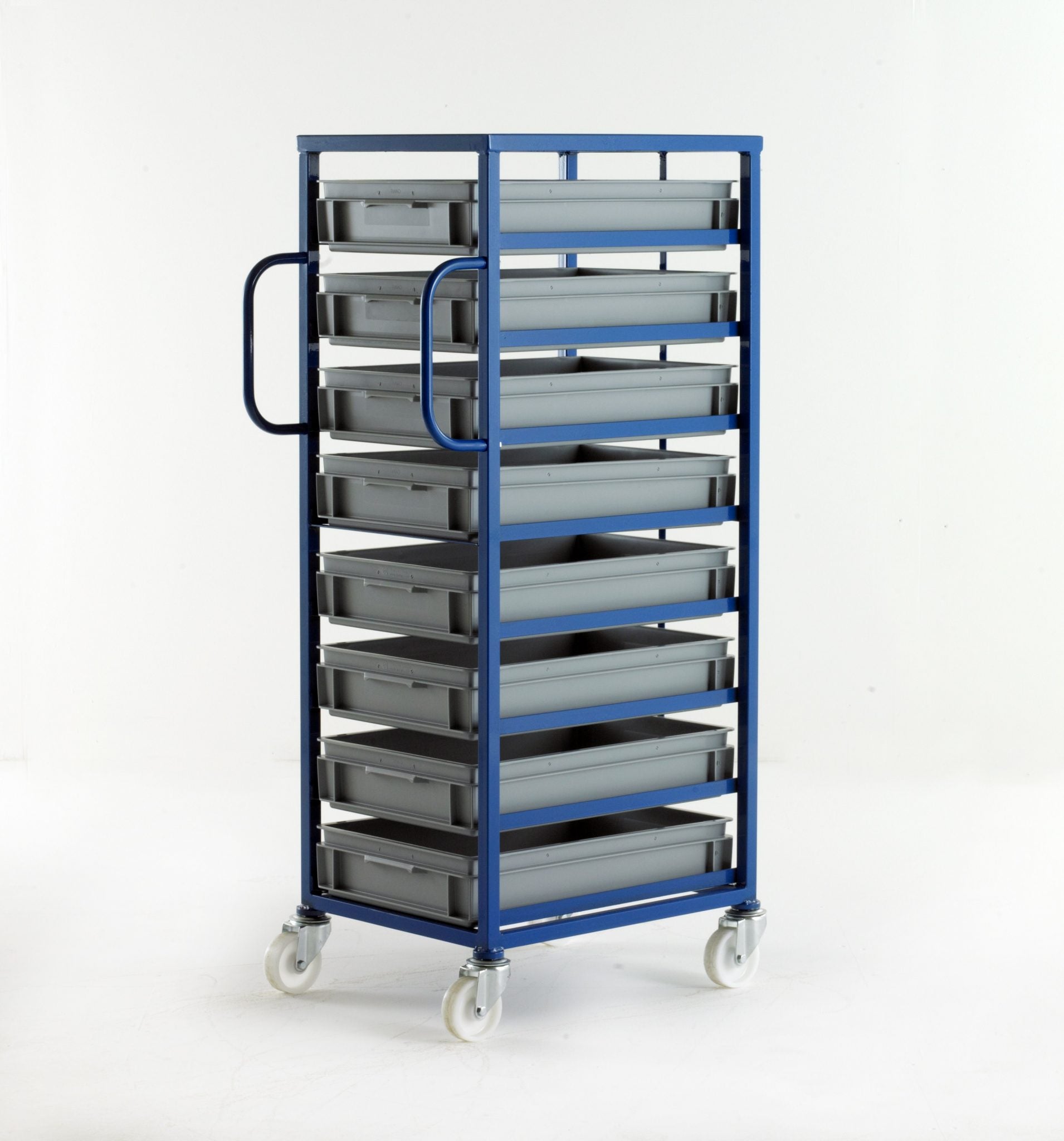 Mobile Tray Racks with Euro Container Box Trays - Jaydee Living