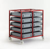Versatile Mobile Tray Rack with Trays