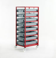 Versatile Mobile Tray Rack with Trays