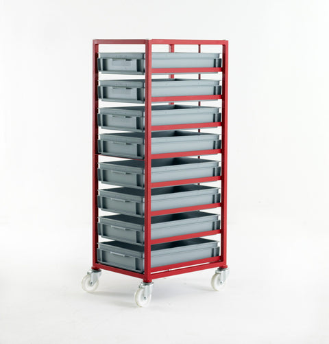 Versatile Mobile Tray Rack with Trays