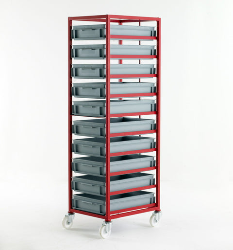 Versatile Mobile Tray Rack with Trays