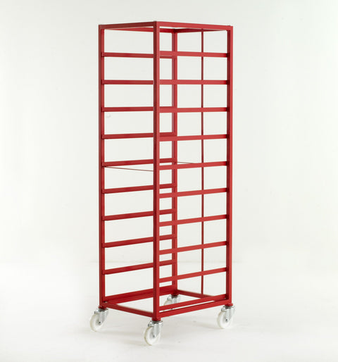 Versatile Mobile Tray Rack with Trays