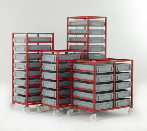 Versatile Mobile Tray Rack with Trays