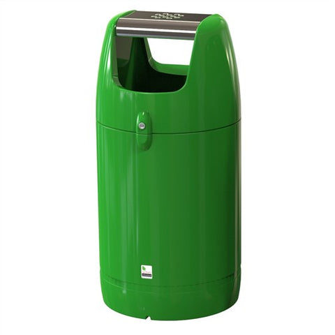 Viscount Round Hooded Litter Bin - 130 Litre