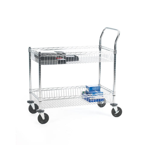Chrome Plated Wire Tray Trolley